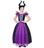 shoperama Mädchen Kostüm Maleficent Kleid und Kopfschmuck Kinder...