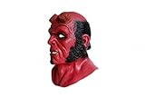shoperama Hochwertige Latex-Maske Hellboy Kostüm-Zubehör Halloween...