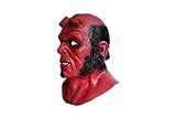 shoperama Hochwertige Latex-Maske Hellboy Kostüm-Zubehör Halloween...