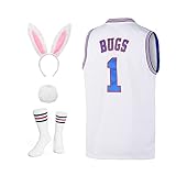 Herren Bugs #1 / Lola #10 Bunny Trikots Paar Halloween Kostüme Set...