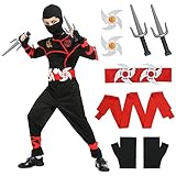 Aomig Jungen Ninja Kostüm Kinder, Ninja Anzug Jungen Mädchen,...