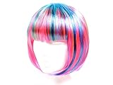 Bob Perücke mit Pony für Karneval Fasching Wig Cabaret Kurzhaar...