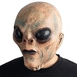 CreepyParty Alien Maske ET Grusel Latex Vollkopf Masken Gruseliger...