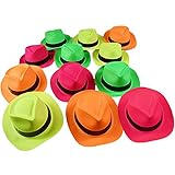 Novelty Place Neon Fedora Partyhüte aus Kunststoff - Gangster Style &...