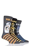 SockShop Herren Star Wars R2-D2, C-3PO und BB-8 Droids Baumwolle...