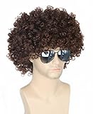 Topcosplay Unisex Afro Perücke 70er Jahre Funky Hippie Herren...