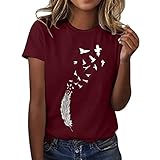 T Shirt Damen Elegant Sommer T Shirt Damen Lang Damen Tie Dye T-Shirts...