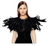 keland Gothic Feder Achselzucken Schalkragen Halskette Halloween...