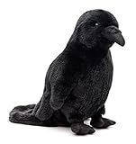 Uni-Toys - Rabe schwarz - 23 cm (Höhe) - Plüsch-Vogel, Krähe -...