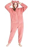 CityComfort Jumpsuit Damen Kuschelig Fleece Onesie Damen Flauschig...