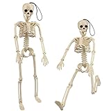 Morofme Halloween-Skelett, 2 bewegliche Ganzkörper-Halloween-Skelette...