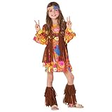 Morph Costumes Hippie Kostüm Mädchen Karneval Kostüm Kinder 70er...