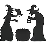 LAMEK Hexen Silhouette Hof Schilder Halloween Outdoor Dekoration...