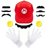 Mario Mütze, Super Mario und Luigi Kostüm mit Super Mario Mütze,...