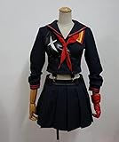 AniKill La Kill Cosplay Wig Matoi Ryuko Black Red Wigs Short Curly...