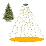 Christbaumbeleuchtung mit Ring, 280 LEDs Weihnachtsbaum Lichterkette...