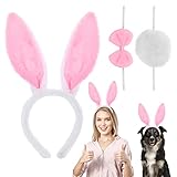 Sibba Bunny Ear Haarband Haarbänder 3 Stück Plüsch Osterhase Ohren...