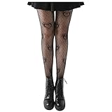 Fauean Damen Strumpfhose Schwarz Sexy G Letter Netzstrumpfhose Spitze...
