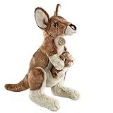 Teddys Rothenburg Kuscheltier Känguru & Baby 32 cm Plüschkänguru...