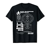 Star Trek Next Generation Enterprise Chart Graphic T-Shirt T-Shirt