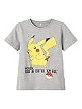 NAME IT Jungen Nkmnikhil Pokemon Ss Top Box Noos Bfu T-Shirt, Grey...