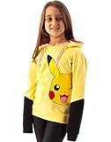 Pokemon Hoodie Mädchen Kinder gelb Pikachu Hooded Jumper Sweater 9-10...
