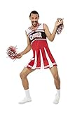 Smiffys 70053XL Give Me A.Cheerleader-Kostüm, Herren, weiß/rot, XL -...