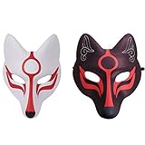 VALICLUD Fuchs Maske Gesichtsmaske Halbmaske Japanische Kabuki Kitsune...