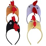 Amosfun 4Pcs Huhn Stirnband 3D Tier Kostüm Huhn Hut Headwear...