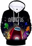 PADOLA Herren Kapuzenpullover Among Us 3D Druck Hoodie Spiel Figuren...