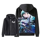 acsefire Black Butler Zip Cardigan Pullover Bedruckter Langarm Hoodie...