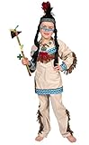 Karneval-Klamotten Indianer Kostüm Kinder Winnetou mit Tomahawk