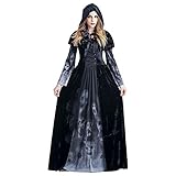 Halloween Damen Kleid Kostüm - Anziehende Sensenmann Kleidung mit...