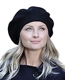 Hilltop Baskenmütze/Mütze/Strickmütze / 100% Angora/in schwarz,...