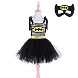 DXDUI Kinder Cosplay Kostüm Mädchen Tutu Kleid Fledermaus Maskerade...