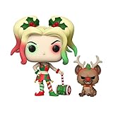 Harley Quinn mit Helper Funko Pop! DC Heroes Holiday Vinyl-Figur...