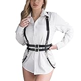 BIAOQINBO Damen Punk Taillengürtel,Leder Gürtel Körperketten Gothic...