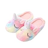 Plüsch Igel Hausschuhe,Fluffy Faux Fur Einhorn Animal Slippers,Slip...