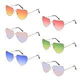 Comius Sharp 6 PCS Sonnenbrillen, Retro Metallrahmen Herzform Brillen,...