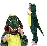 Fairycos Dino Kostüm Kinder Dinosaurier Onesie Halloween Karneval...