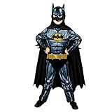 Amscan - Kinderkostüm Batman, Overall, Maske, Umhang, 100 % recycelte...