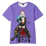 AMOMA Unisex Anime One Piece Neuer Film RED Freizeit T-Shirt Cosplay...