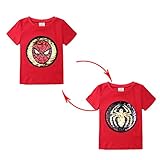 T-Shirt für Kinder, Paillettenmuster, Flip-Spinnen-Changed, Captain...