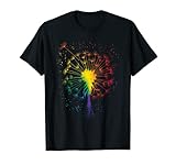 Just Pusteblume Löwenzahn Garten Breathe Regenbogen Blume T-Shirt