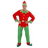 Widmann - Kostüm Elf Santas Helfer, Oberteil mit Gürtel, Hose, Hut,...