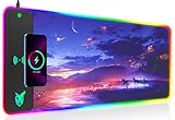 GIM RGB Gaming Mauspad XXL Mousepad 800 x 300 x 4cm Mauspads mit...