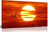 Kampfflugzeuge im Sonnenuntergang, Krieg der Sterne, Leinwanddruck,...