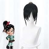 Vanellope Von Schweetz Cosplay Perücke Schwarzer Schachtelhalm...