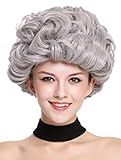 WIG ME UP - 91097-ZA68E Perücke Damen Karneval Fasching Grau Locken...