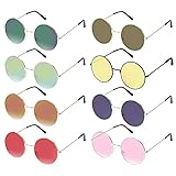WEDNOK 8pcs Hippie Brille Rund John Lennon Retro Sonnenbrille Vintage...